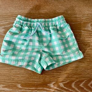The Beaufort Bonnet Company Mint Checkered Kids Shorts